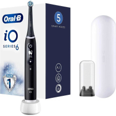 Oral-B iO6 elektrický zubní kartáček, magnetický, 5 režimů, displej, umělá inteligence, časovač, černý