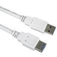 Predlžovací kábel USB PremiumCord 3.0 Super rýchly 5Gbps A-A, MF, 9pin, 1m, biely