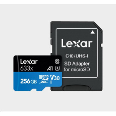 Lexar microSDXC 633x UHS-I/A1/U3/10 R100/W45MB (V30) 256GB Lexar microSDXC 633x UHS-I/A1/U3/10 R100/W45MB (V30) 256GB