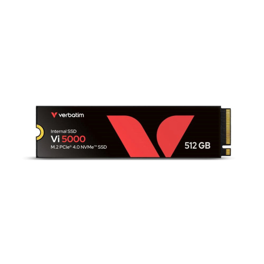 VERBATIM SSD Vi5000 Internal PCIe NVMe M.2 SSD 512GB , W2500/ R 5000 MB/s VERBATIM SSD Vi5000 Internal PCIe NVMe M.2 SSD 512GB , W2500/ R 5000 MB/s