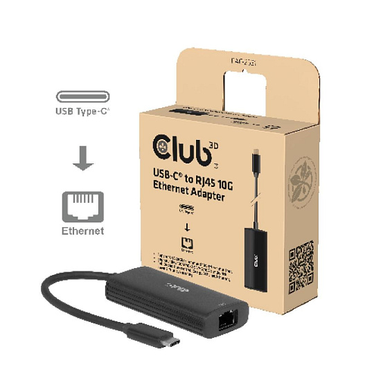 Club3D Adaptér USB-C na RJ45, 10Gb, M/F, 12cm Club3D Adaptér USB-C na RJ45, 10Gb, M/F, 12cm