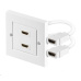 PREMIUMCORD Zásuvka HDMI v paneli 2x HDMI A - HDMI A žena/samec