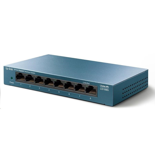 BAZAR - TP-Link LiteWave switch LS108G (8xGbE, fanless) - poškozený obal BAZAR - TP-Link LiteWave switch LS108G (8xGbE, fanless) - poškozený obal