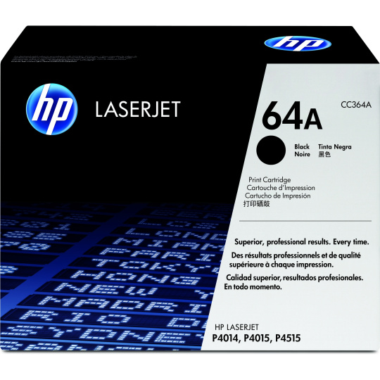 HP 64A Black LJ Toner Cart, CC364A (10,000 pages) HP 64A Black LJ Toner Cart, CC364A (10,000 pages)