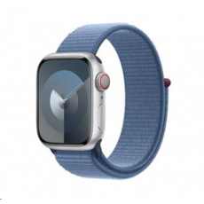 APPLE Watch Series 9 GPS + Cellular 41mm Silver Aluminium Case with Winter Blue Sport Loop