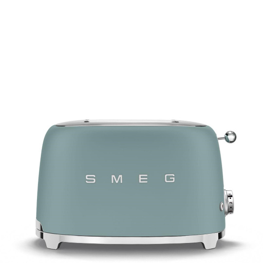 Smeg TSF01EGMEU toustovač / topinkovač, 2 toasty, 6 úrovní opékání, zásuvka na drobky, styl. 50. let, smaragdově zelená Smeg TSF01EGMEU toustovač / topinkovač, 2 toasty, 6 úrovní opékání, zásuvka na drobky, styl. 50. let, smaragdově zelená