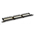 Solarix Patch panel 24xRJ45 CAT6 UTP s viazacou lištou čierny 0,5U SX24HD-6-UTP-BK