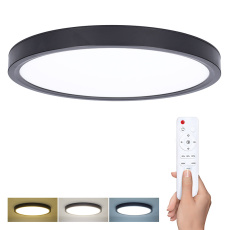 Solight LED osvětlení s dálkovým ovladačem Estela Black, 36W, 2700lm, 30cm, změna chromatičnosti, stmívatelné Solight LED osvětlení s dálkovým ovladačem Estela Black, 36W, 2700lm, 30cm, změna chromatičnosti, stmívatelné