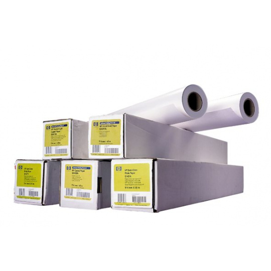 Papier HP Bright White Inkjet Paper, 119 mikrónov (4.7 mil) - 90 g/m2 (24 lbs) - 594 mm x 45.7 m , Q1445A