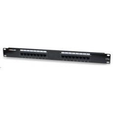 Patch panel Intellinet, 19", Cat5e, 16 portov, UTP, 1U, čierny