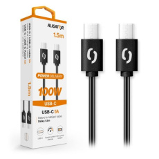 ALIGATOR datový kabel POWER 100W, USB-C/USB-C 5A, délka 1,5 m, černá