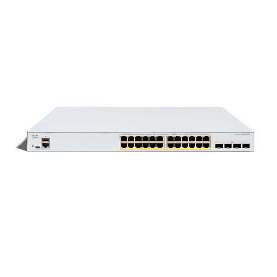 Cisco Catalyst switch C1300X-24P-4X (24xGbE,4xSFP28,10Gb/s uplink - 25Gb/s stack only,24xPoE+,385W)