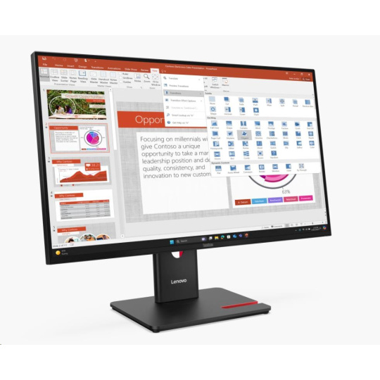 BAZAR LENOVO LCD ThinkVision T27-40 27",IPS,mat,16:9,1920x1080,178/178,4/6ms,HDMI,VGA,PIVOT,VESA - poškodená krabica