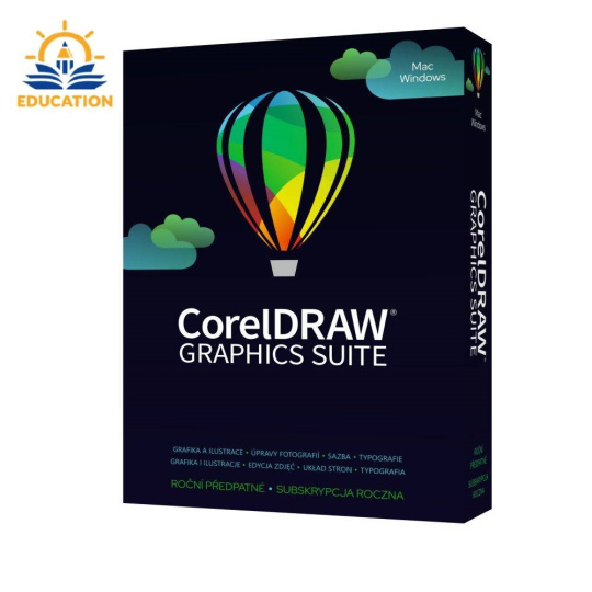 CorelDRAW Graphics Suite Education 365 dní obnovenie (5-50) Licencia ESD (Windows/MAC) EN/FR/DE/IT/SP/BP/NL/CZ/PL