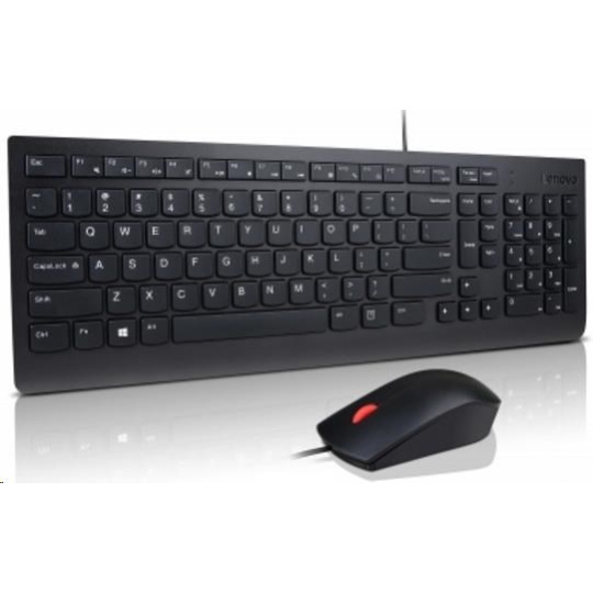 LENOVO klávesnice Essential Wired USB Keyboard + Mouse Set - USB, černá LENOVO klávesnice Essential Wired USB Keyboard + Mouse Set - USB, černá
