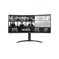 BAZAR - LG MT VA LED 34" 34WR55QK - VA panel, 3440x1440, 2xHDMI, DP, USB-C, USB 3.0, zakriven, nast vyska - Poškozený ob