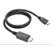 C-TECH DisplayPort/HDMI kábel, 1 m, čierny