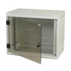 BAZAR - TRITON 19" jednodílný rozvaděč 12U/400mm, černý - rozbité sklo