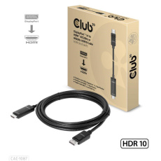 Club3D kábel DP 1.4 na HDMI, 4K120Hz alebo 8K60Hz HDR10, M/M, 3 m