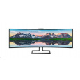 Philips MT VA LED 48,8" 499P9H/00 - VA panel, 5120x1440, 2xHDMI, DP, USB-C, RJ45, reproduktory, nast. výška, zakrivený, webová kamera