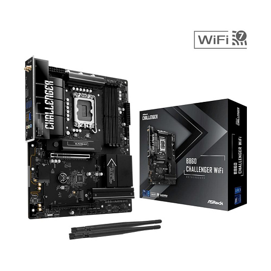 ASRock MB Sc LGA1851 B860 Challenger WiFi, Intel B860, 4xDDR5, 1xHDMI, WiFi, ATX