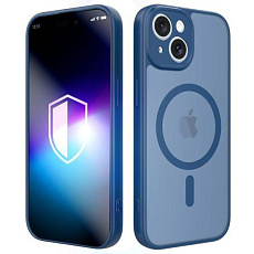 3mk ochranný kryt Misty MagCase Blue pro Apple iPhone 15