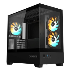 GIGABYTE case GB-C201P, Mid tower, 2xUSB 3.0, 3x 120mm ARGB Fan, černá GIGABYTE case GB-C201P, Mid tower, 2xUSB 3.0, 3x 120mm ARGB Fan, černá