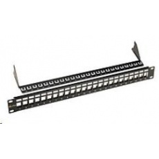 Solarix Univerzální modulární neosazený patch panel 24 portů černý 1U SX24M-0-STP-BK-UNI Solarix Univerzální modulární neosazený patch panel 24 portů černý 1U SX24M-0-STP-BK-UNI