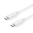 C-TECH kabel USB 3.2, Type-C (CM/CM), PD 100W, 20Gbps, 2m, bílý