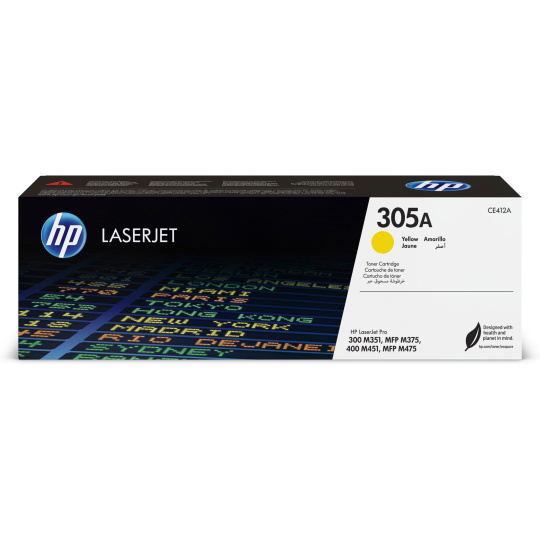 HP 305A Yellow LJ Toner Cart, CE412A (2,600 pages) HP 305A Yellow LJ Toner Cart, CE412A (2,600 pages)
